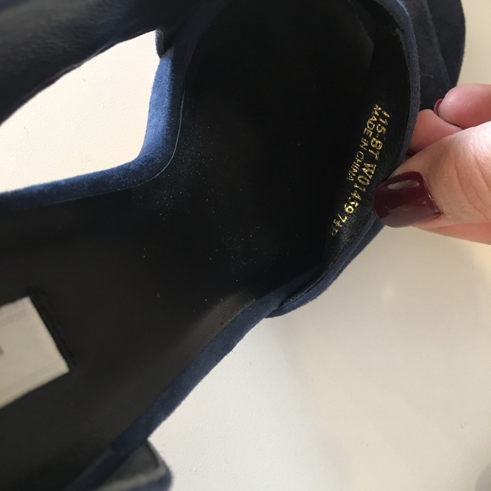 Cole Haan | NIB Navy Suede Viveca Heels Size 7.5 - Picture 6 of 8